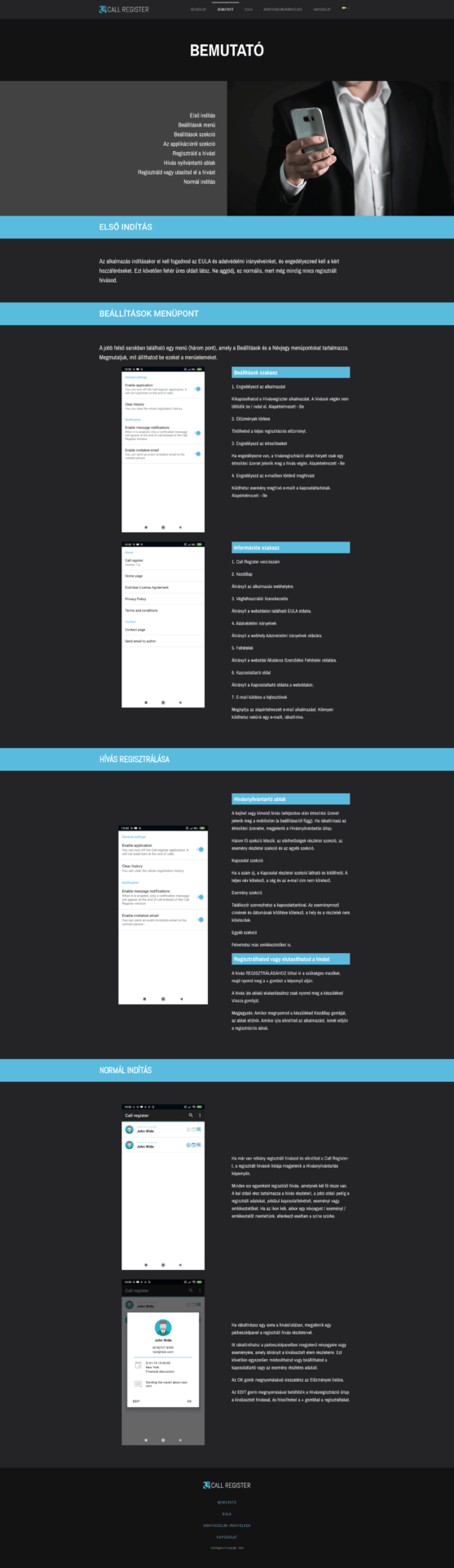 Bemutató-Call-Register