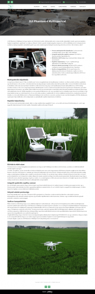 Plantadrone weboldal fejlesztés