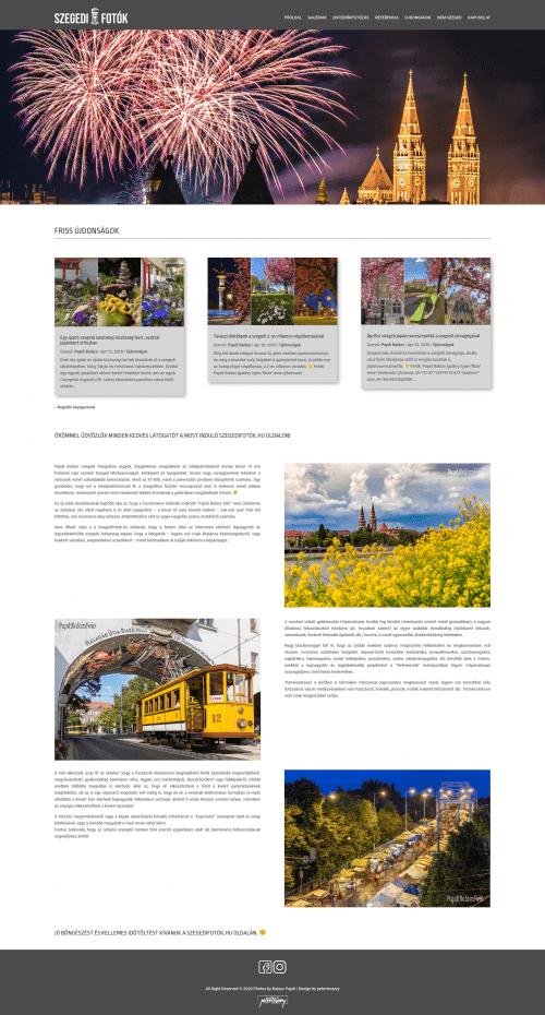 szegedifotok.hu weboldal fejlesztés