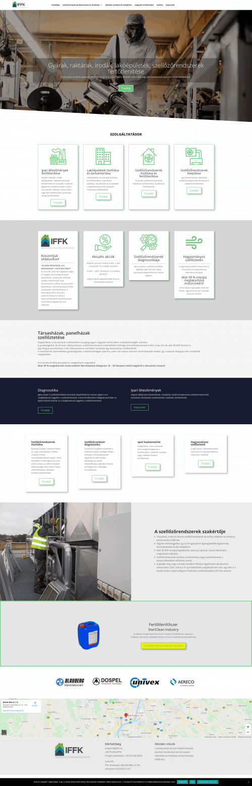 IFFK honlap Re-Design és weboldal fejlesztés