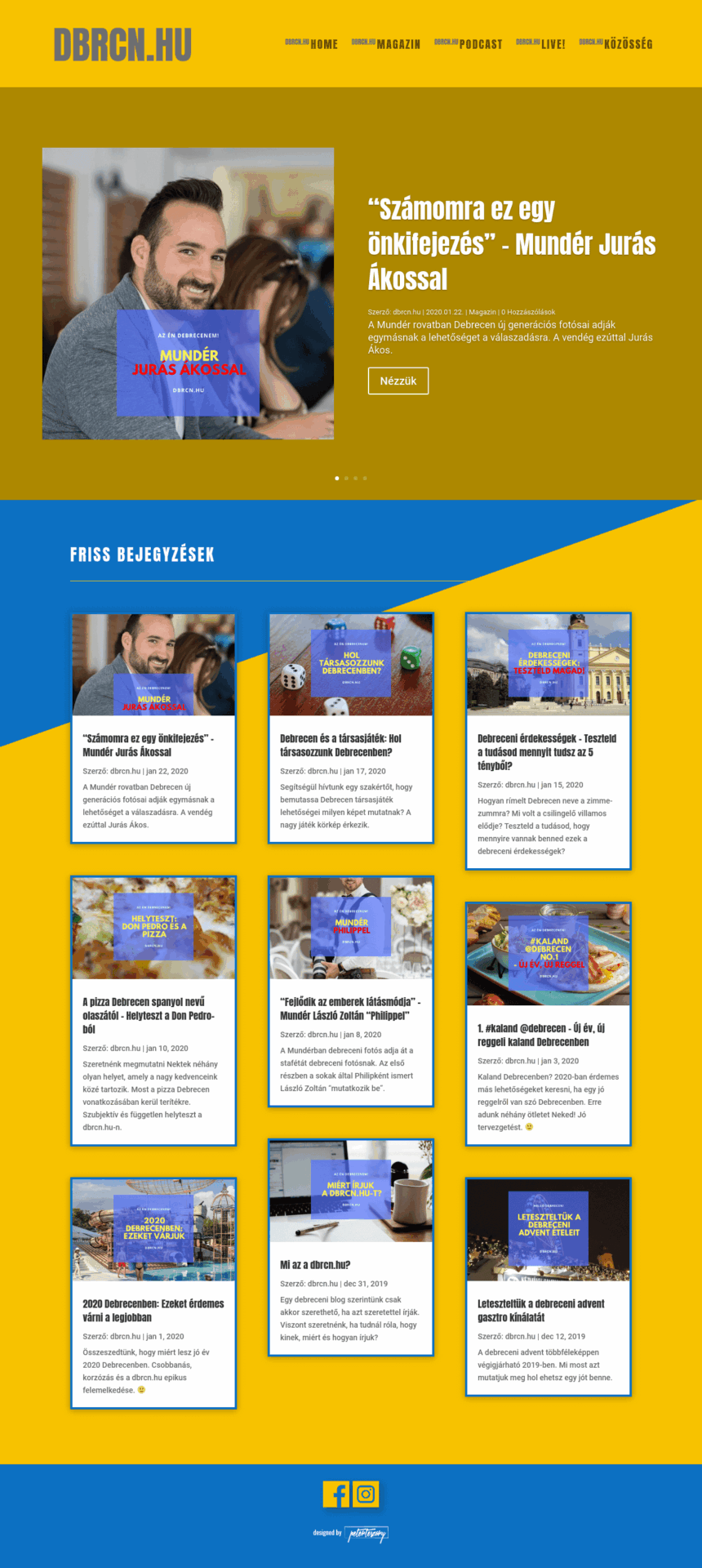 Dbrcn.hu weboldal fejlesztés