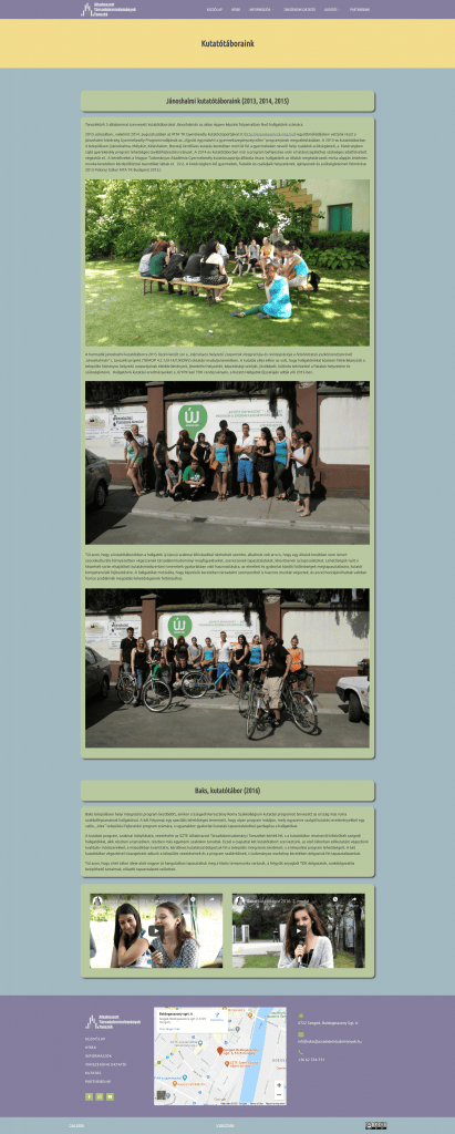 Alkalmazott Tarsadalomtudomanyok Tanszekweboldal fejlesztés