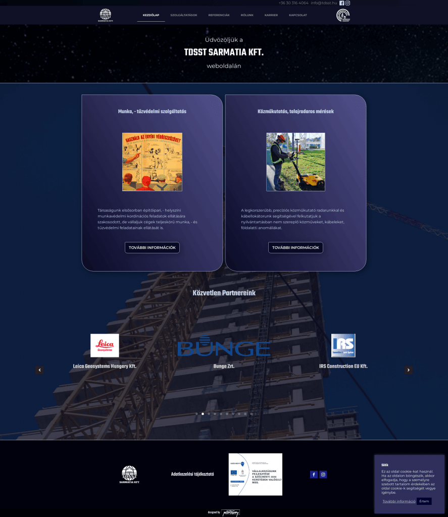 TDSST Weboldal fejlesztés