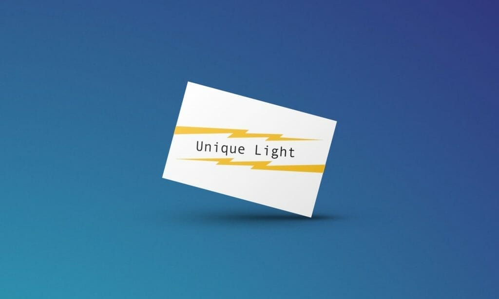 Unique Light logo mockup