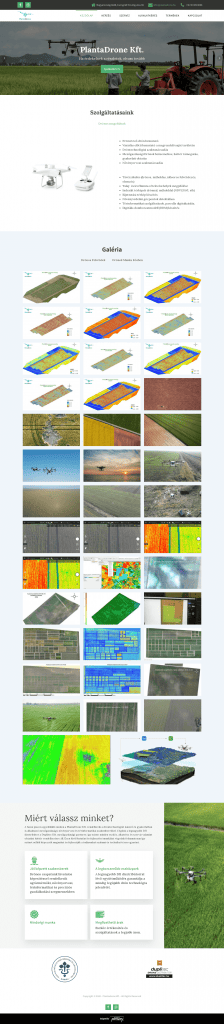 Plantadrone weboldal fejlesztés
