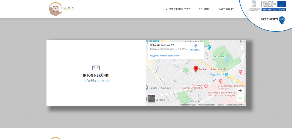 Faidom weboldal fejlesztés