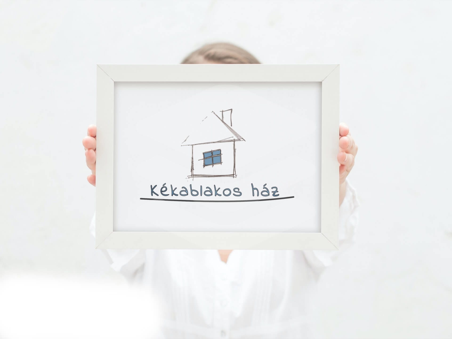 Kékablakos Ház logóterv