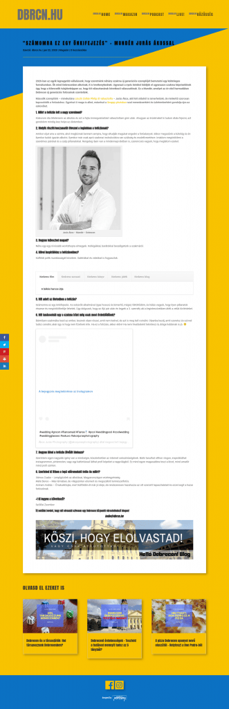 DBRCN Weboldal fejlesztés