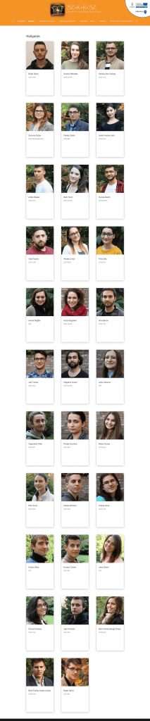 SZKRSZ Weboldal fejlesztés