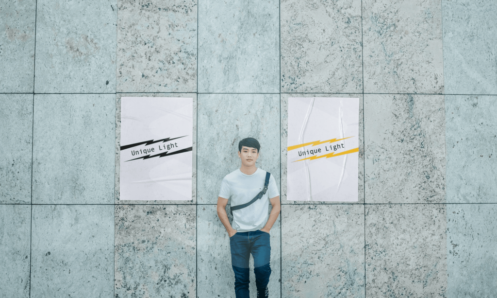 Unique Light logo mockup