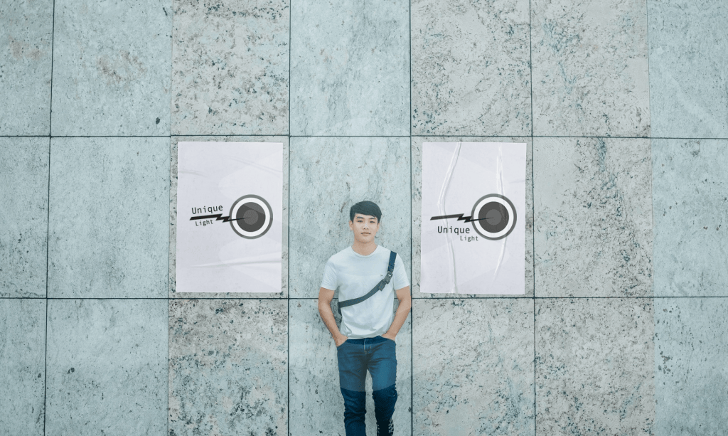 Unique Light logo mockup