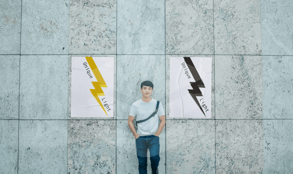 Unique Light logo mockup