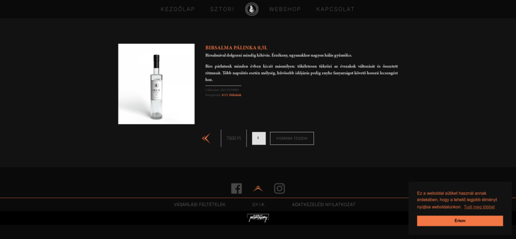 IKUN WebShop fejlesztés