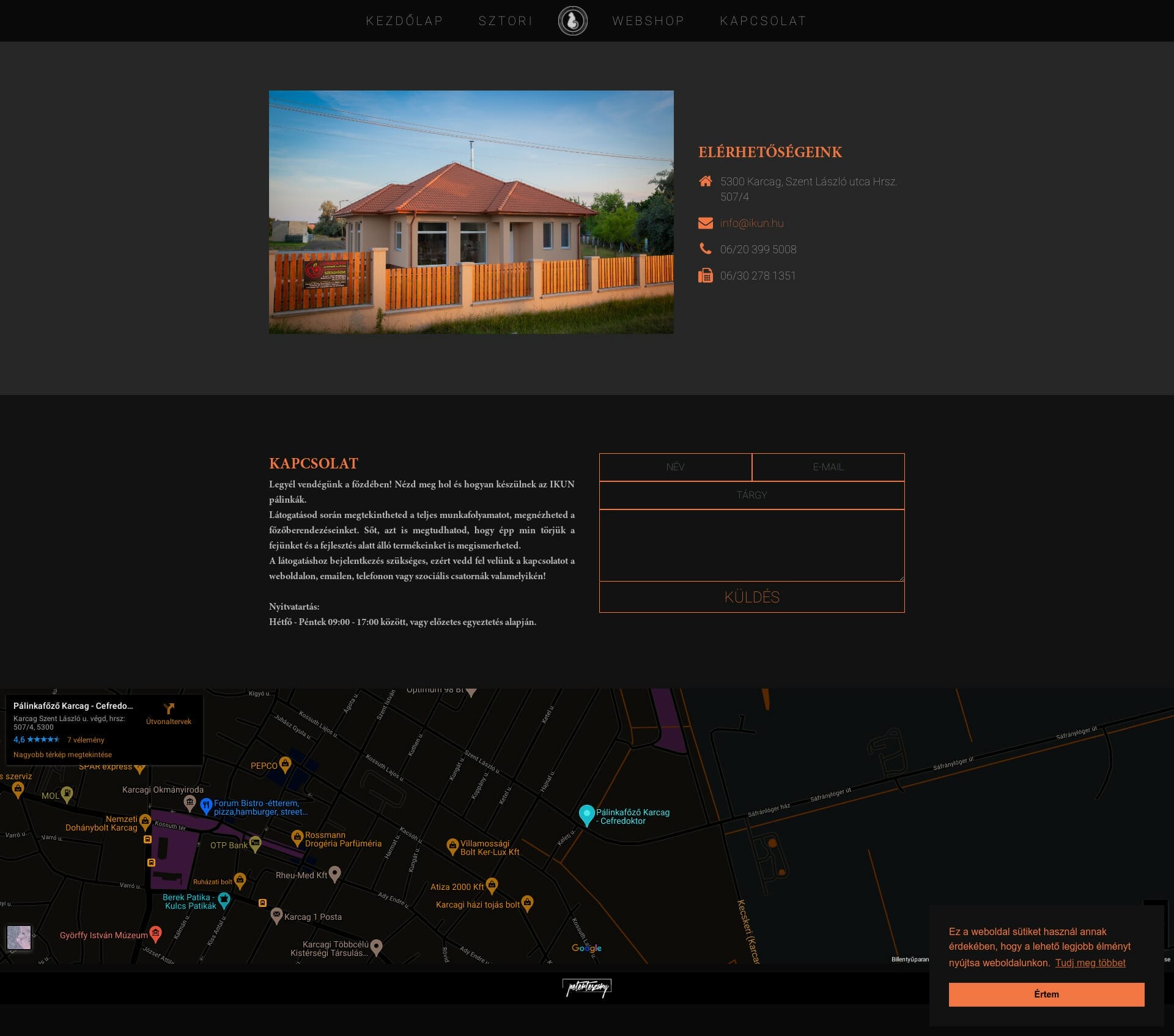 Kapcsolat – IKUN WebShop