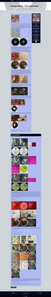 Recordmarketobserver.com weboldal fejlesztés