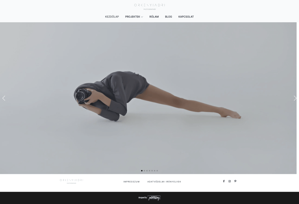 Örkényi Adri weboldal fejlesztés
