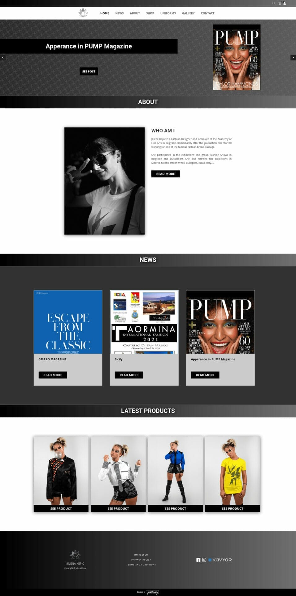 Jelena Kepic webshop fejlesztés