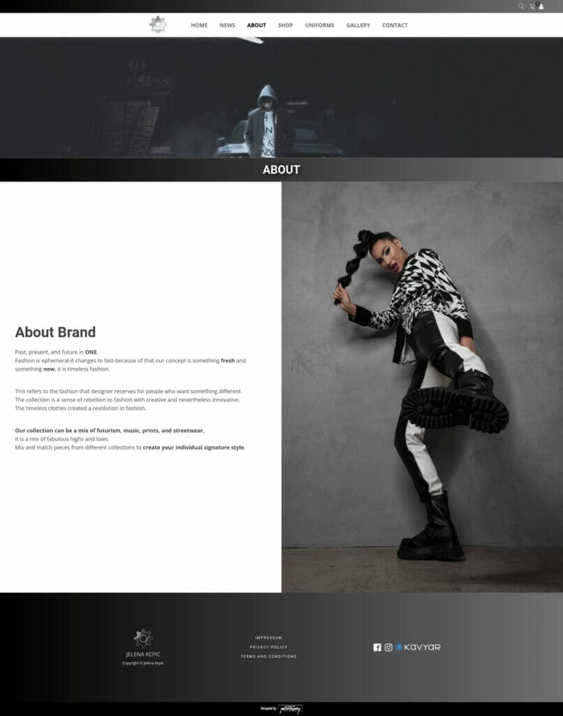 Jelena Kepic weboldal fejlesztés