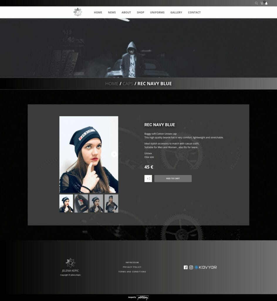 Jelena Kepic weboldal fejlesztés