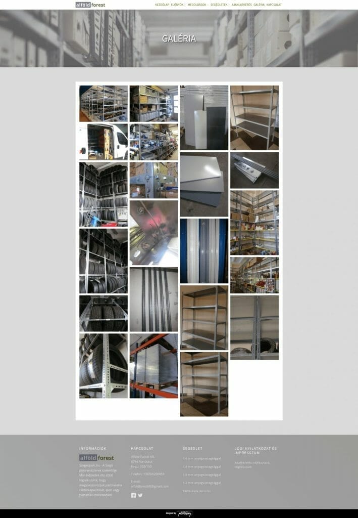 szegedpolc.hu weboldal fejlesztés