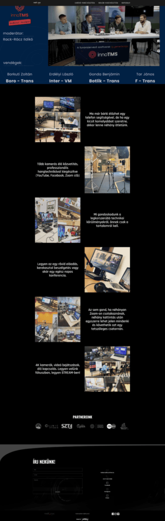 Redfocusfilms weboldal fejlesztés