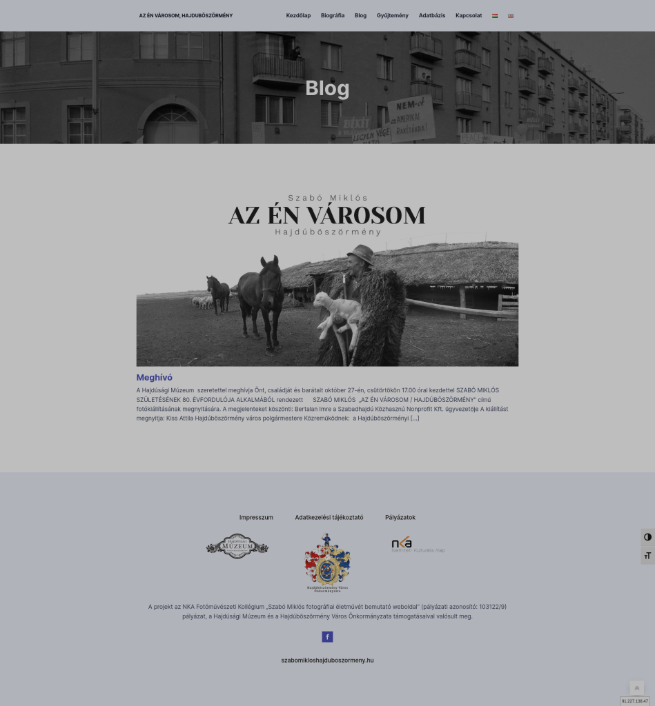 Szabó Miklós Weboldal fejlesztés