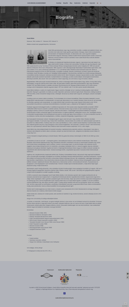 Szabó Miklós Weboldal fejlesztés