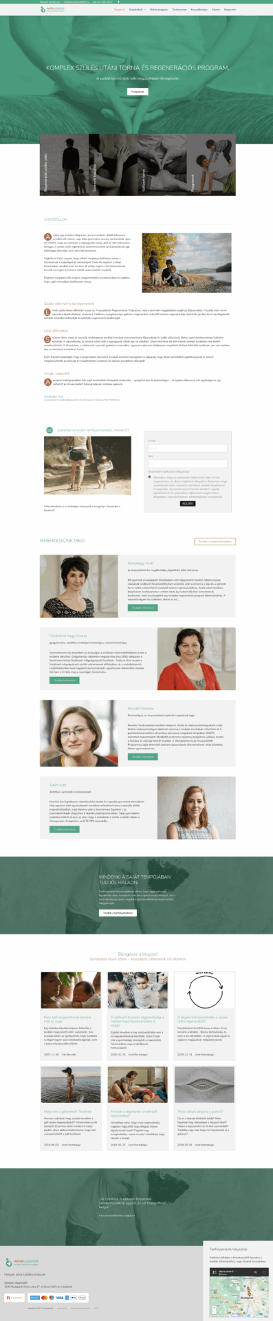 Anyaszuletett.hu Webshop fejlesztés