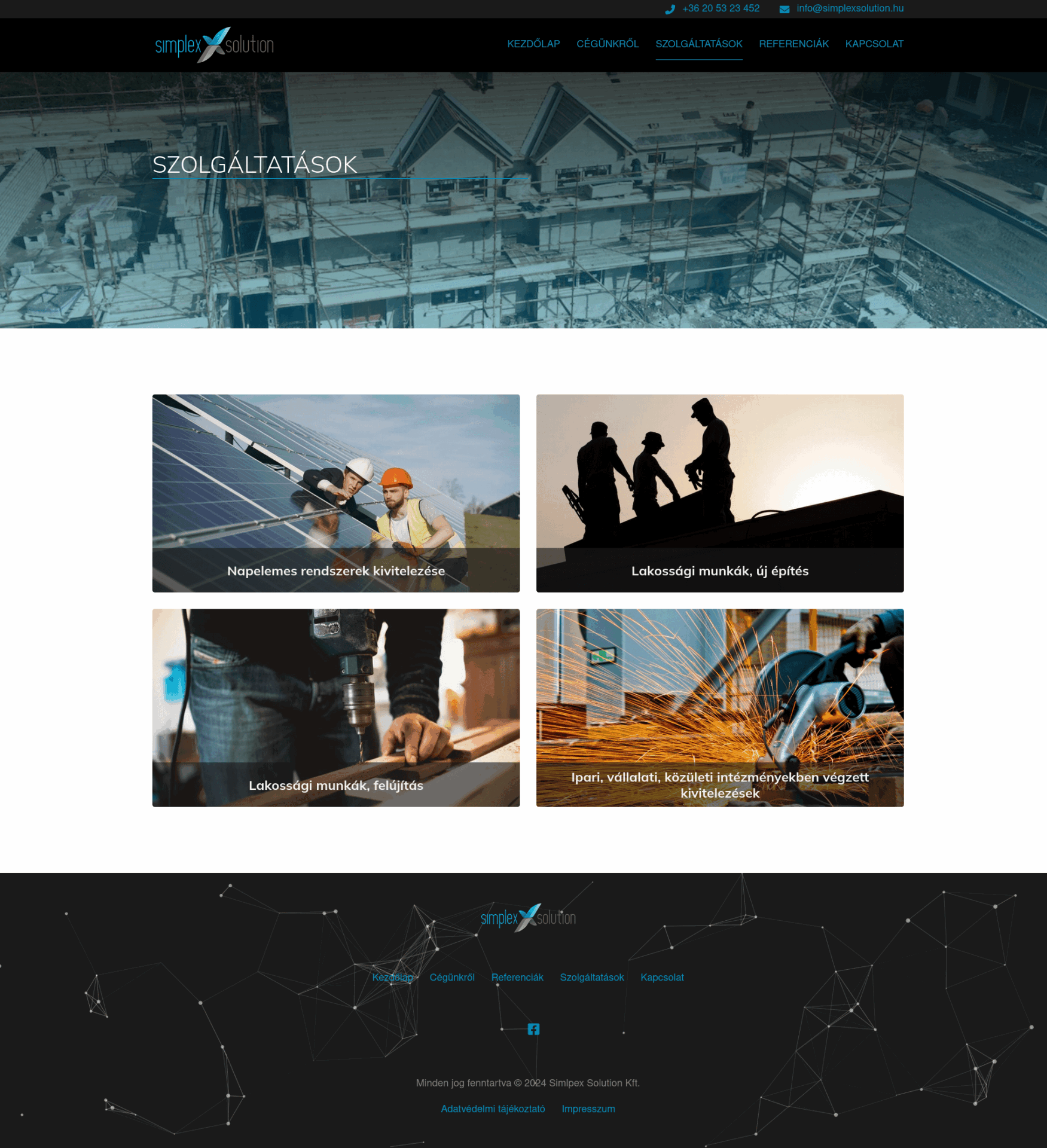 Simplex Solution weboldal fejlesztés 1-min