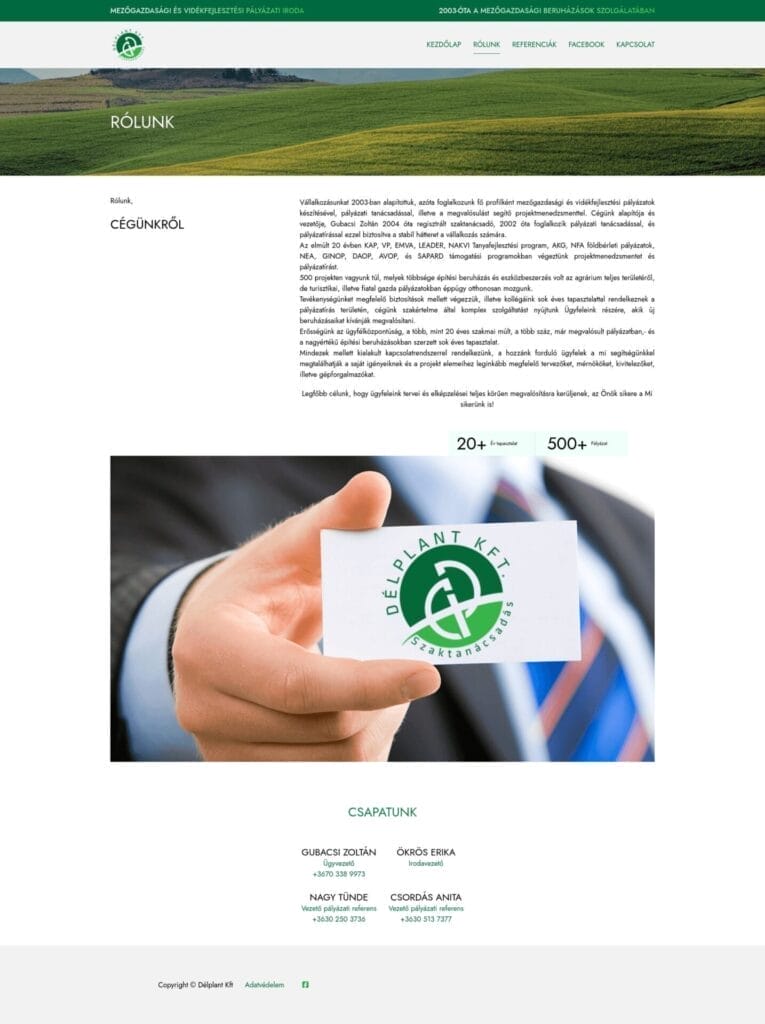 Screenshot 2024 09 05 at 12 25 32 Rólunk – Délplant Kft min