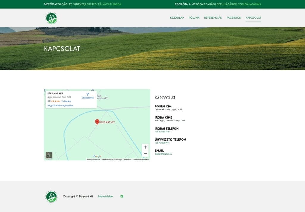 Screenshot 2024 09 05 at 12 26 40 Kapcsolat – Délplant Kft min