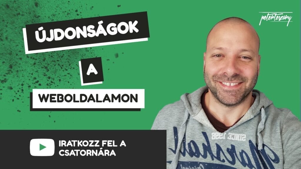 Újdonságok a weboldalamon #peterteszary
